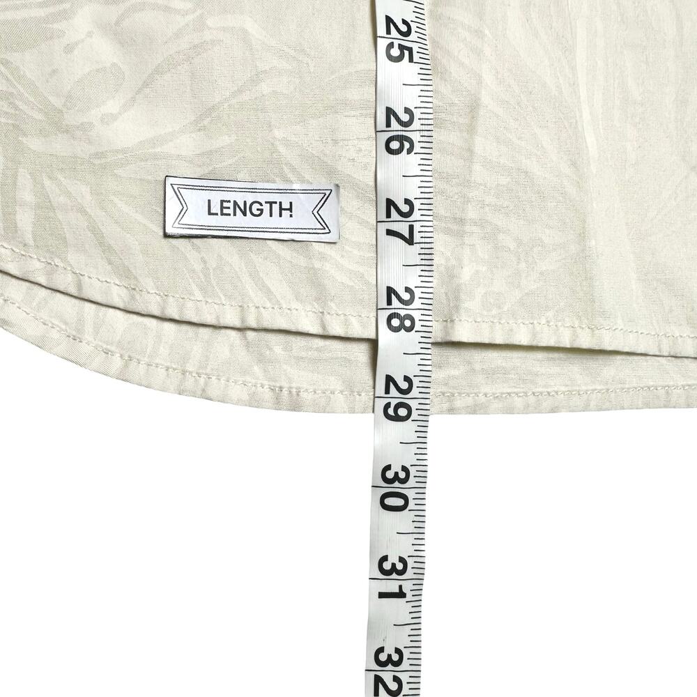 Chubbies | Men | Cream Tropical Palm Print Beach Popover Shirt | Medium - Picture 6 of 11